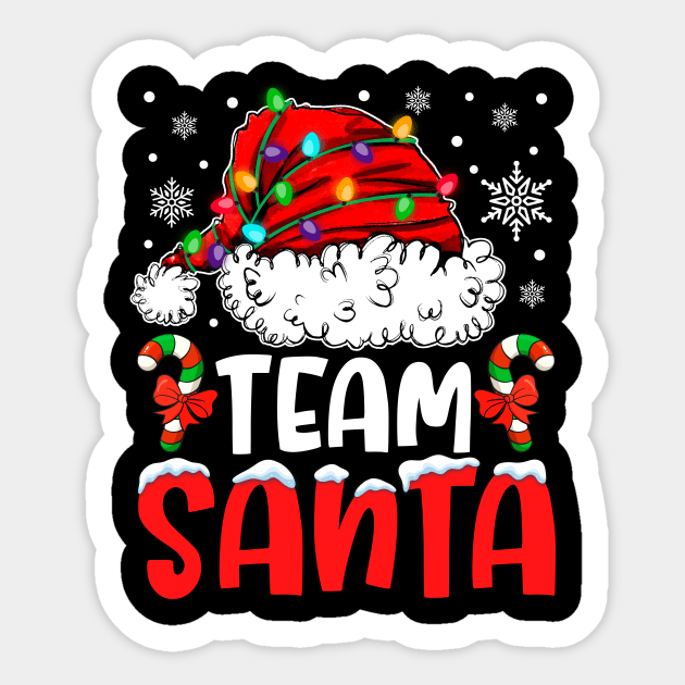 Team Santa Christmas Family Matching Sticker by antrazdixonlda